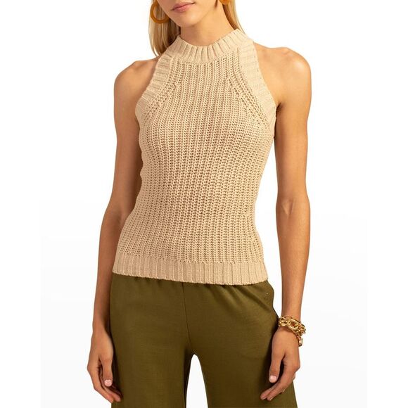 Trina Turk Bon Vivant Tank Top In Desert Brown - XS - Picture 1 of 1